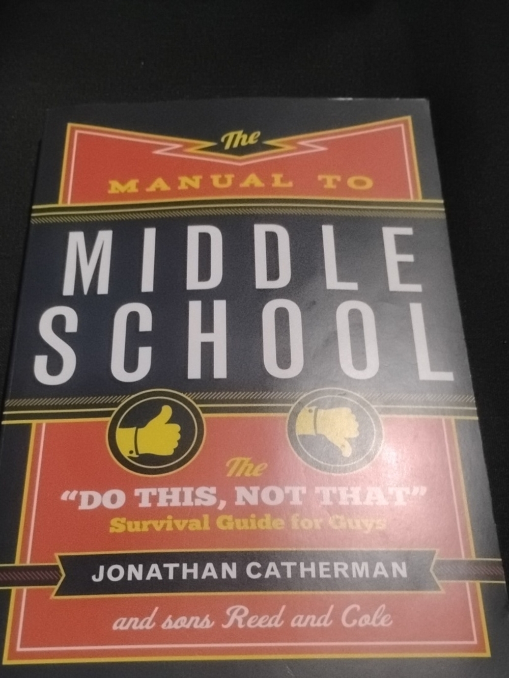 "Middle School" Hardcover Book - Black & Red